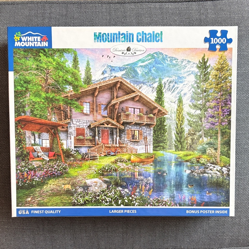 White Mountain Mountain Chalet 1000 Piece Puzzle